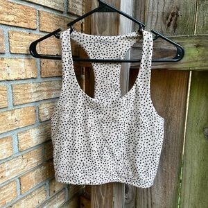 Abercrombie & Fitch Beige and Black Speckled Tank Top
